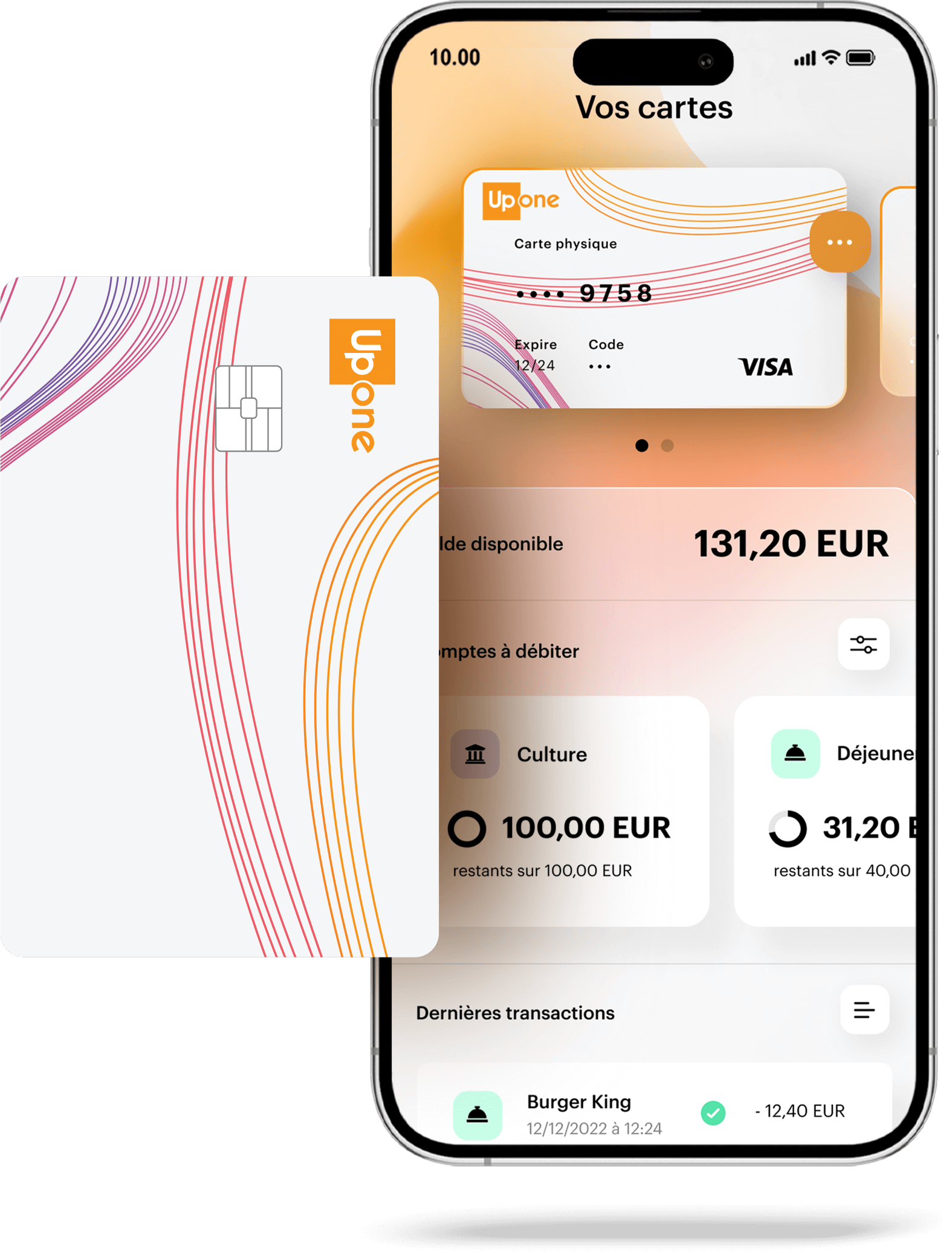 L’application UpOne pour gérer le compte et consulter les transactions